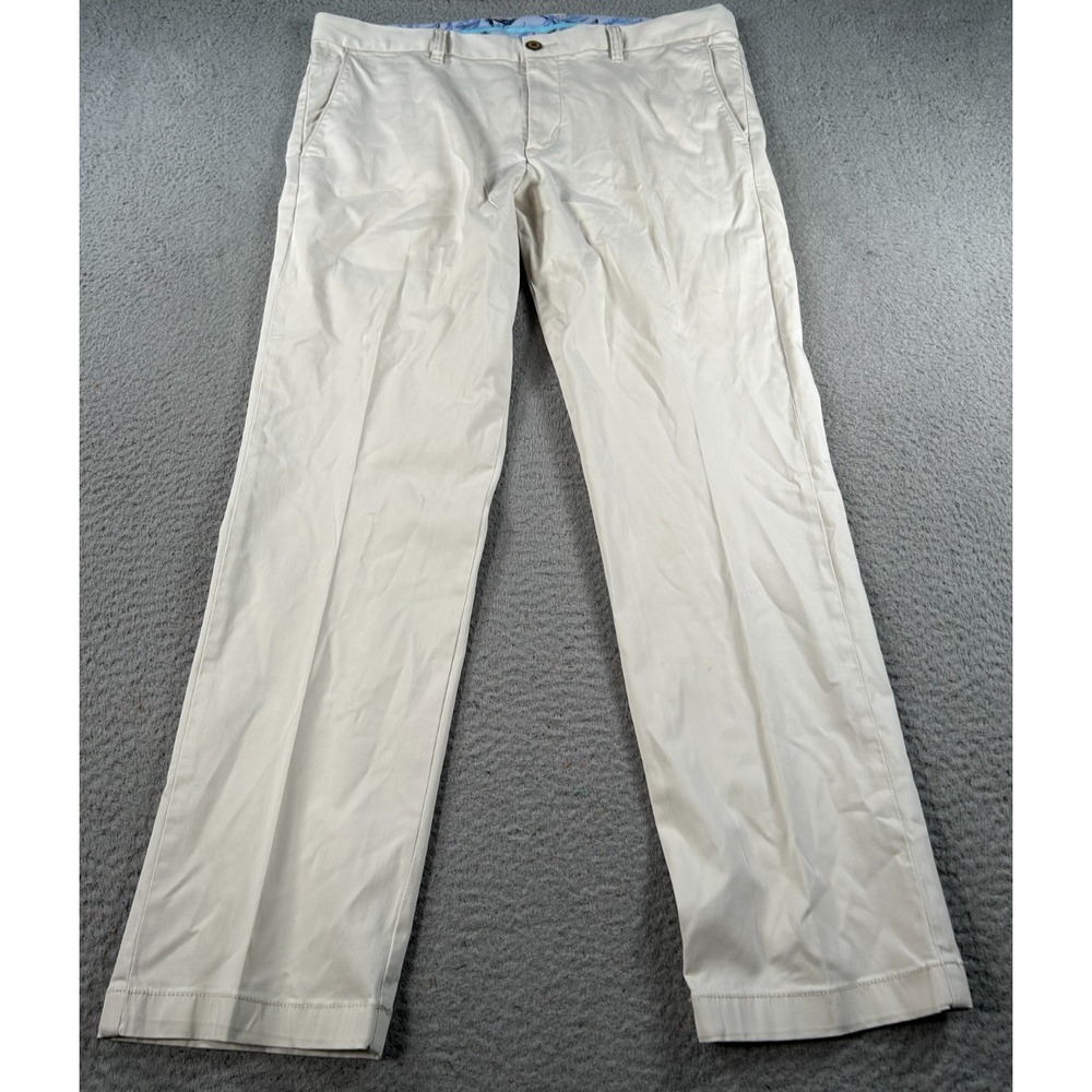 Tommy‎ Bahama Pants Men's 38x30 Beige Chino Straight Leg Stretch Business Office